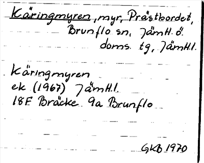 Bild på arkivkortet för arkivposten Käringmyren