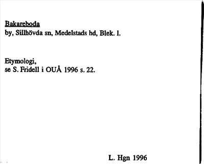Bild på arkivkortet för arkivposten Bakareboda