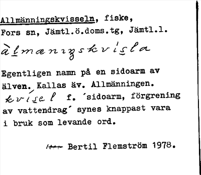 Bild på arkivkortet för arkivposten Allmänningskvisseln