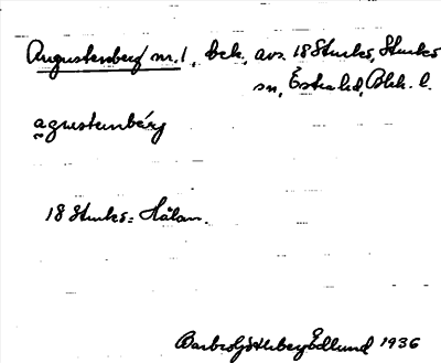 Bild på arkivkortet för arkivposten Augustenberg