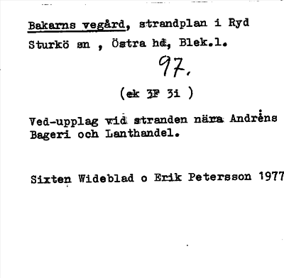 Bild på arkivkortet för arkivposten Bakarns vegård