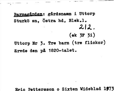 Bild på arkivkortet för arkivposten Barnagården