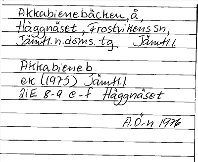 Bild på arkivkortet för arkivposten Akkabienebäcken
