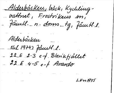 Bild på arkivkortet för arkivposten Alderbäcken