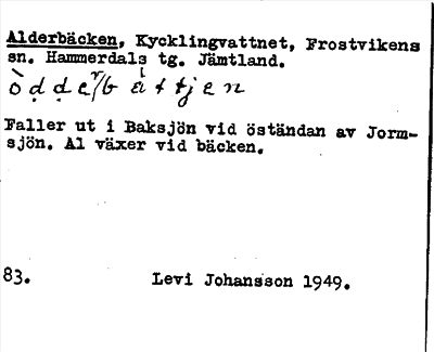 Bild på arkivkortet för arkivposten Alderbäcken