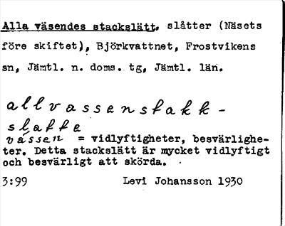 Bild på arkivkortet för arkivposten Alla väsendes stackslätt