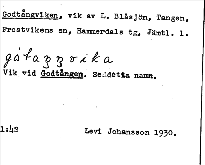 Bild på arkivkortet för arkivposten Godtångviken
