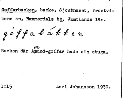 Bild på arkivkortet för arkivposten Goffarbacken