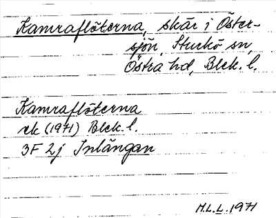 Bild på arkivkortet för arkivposten Kamraflöterna
