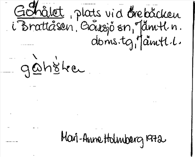 Bild på arkivkortet för arkivposten Godhålet
