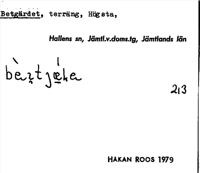 Bild på arkivkortet för arkivposten Betgärdet