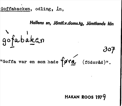 Bild på arkivkortet för arkivposten Goffabacken