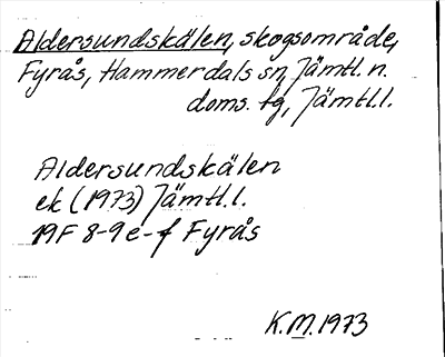 Bild på arkivkortet för arkivposten Aldersundskälen