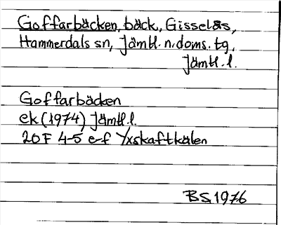 Bild på arkivkortet för arkivposten Goffarbäcken