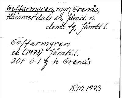 Bild på arkivkortet för arkivposten Goffarmyren