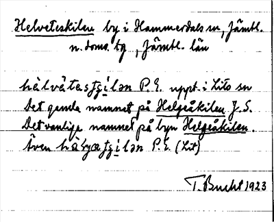 Bild på arkivkortet för arkivposten Helveteskilen