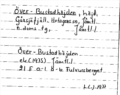 Bild på arkivkortet för arkivposten Över-Bustadhöjden