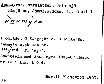 Bild på arkivkortet för arkivposten Annamyran