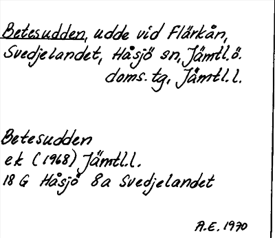 Bild på arkivkortet för arkivposten Betesudden