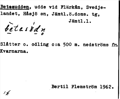 Bild på arkivkortet för arkivposten Betesudden