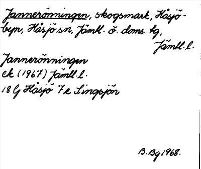 Bild på arkivkortet för arkivposten Jannerönningen