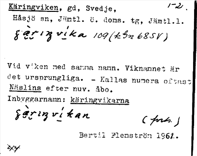 Bild på arkivkortet för arkivposten Käringviken