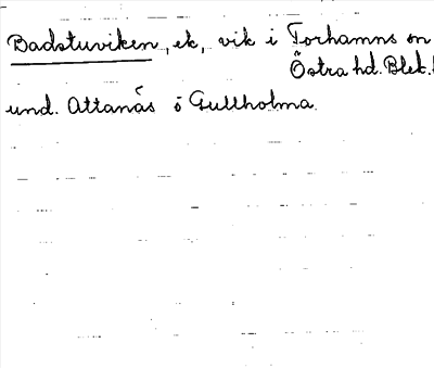 Bild på arkivkortet för arkivposten Badstuviken