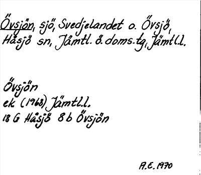 Bild på arkivkortet för arkivposten Övsjön