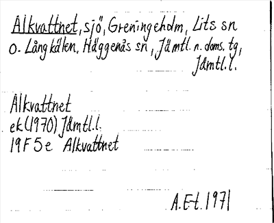 Bild på arkivkortet för arkivposten Alkvattnet