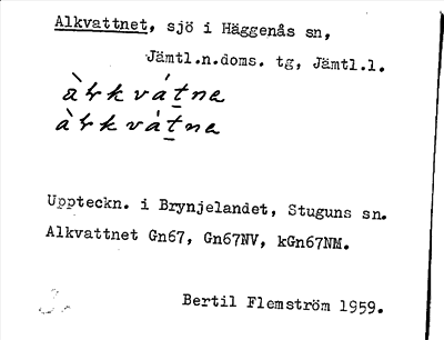 Bild på arkivkortet för arkivposten Alkvattnet