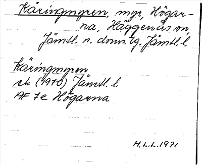 Bild på arkivkortet för arkivposten Käringmyren