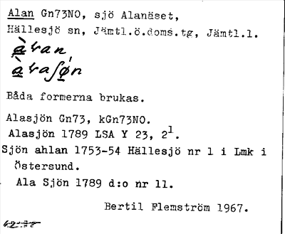 Bild på arkivkortet för arkivposten Alan
