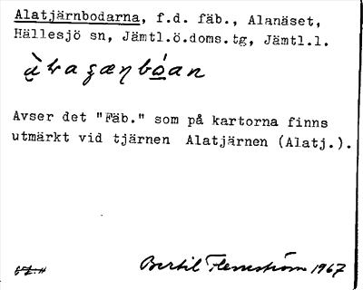Bild på arkivkortet för arkivposten Alatjärnbodarna