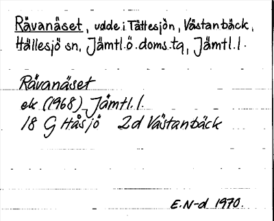Bild på arkivkortet för arkivposten Rävanäset