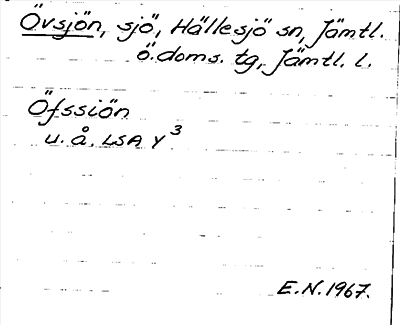 Bild på arkivkortet för arkivposten Övsjön