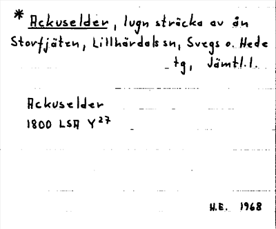 Bild på arkivkortet för arkivposten *Ackuselder