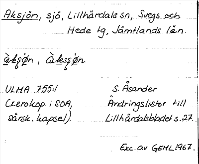 Bild på arkivkortet för arkivposten Aksjön