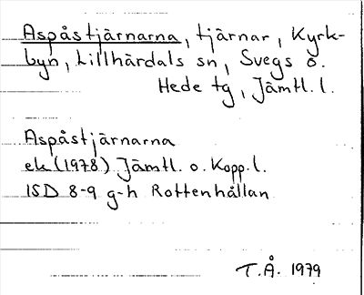 Bild på arkivkortet för arkivposten Aspåstjärnarna