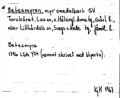 Bild på arkivkortet för arkivposten *Betesmyren