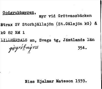 Bild på arkivkortet för arkivposten Godgrubbmyren