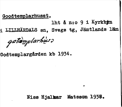 Bild på arkivkortet för arkivposten Goodtemplarhuset