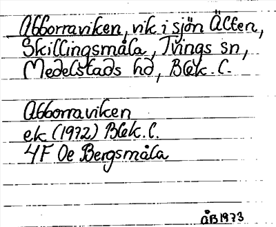 Bild på arkivkortet för arkivposten Abborraviken