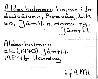 Bild på arkivkortet för arkivposten Alderholmen