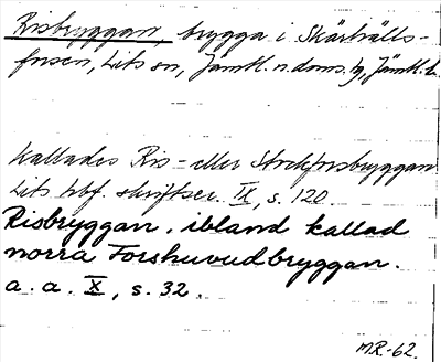 Bild på arkivkortet för arkivposten Risbryggan