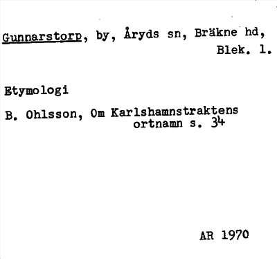 Bild på arkivkortet för arkivposten Gunnarstorp