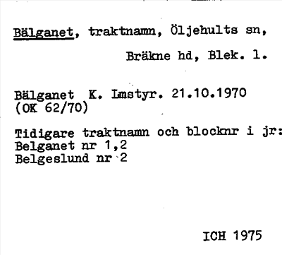 Bild på arkivkortet för arkivposten Bälganet