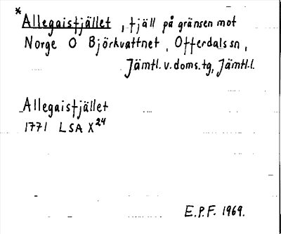 Bild på arkivkortet för arkivposten *Allegaisfjället