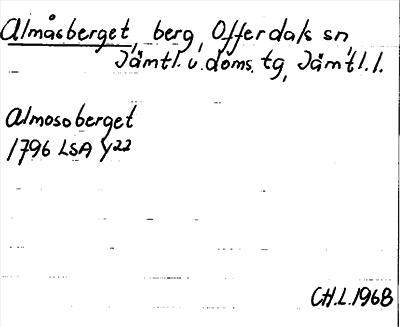 Bild på arkivkortet för arkivposten Almåsberget