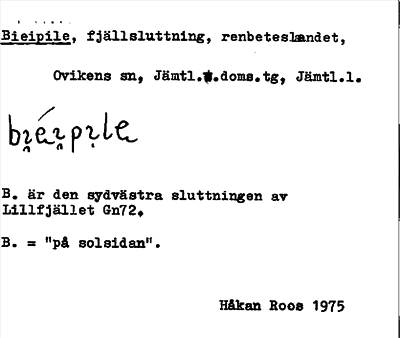 Bild på arkivkortet för arkivposten Bieipile