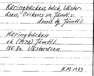 Bild på arkivkortet för arkivposten Käringbäcken
